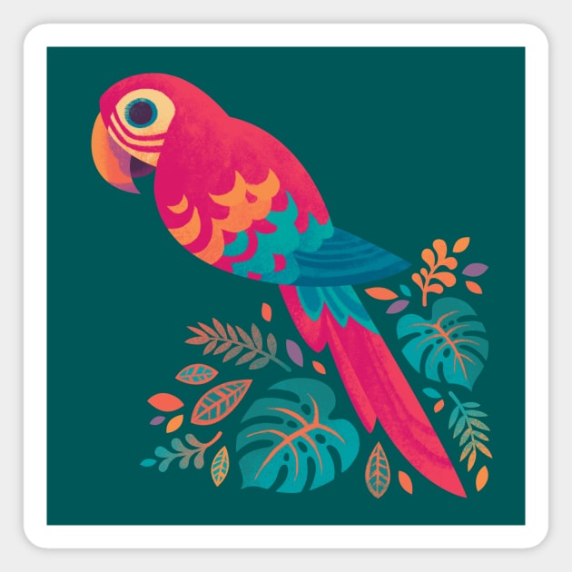 Scarlet Macaw Magnet by Waynem